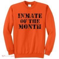 Orange Prison Jail Inmate Prisoner Funny Halloween Costume Sweatshirt thumb 0
