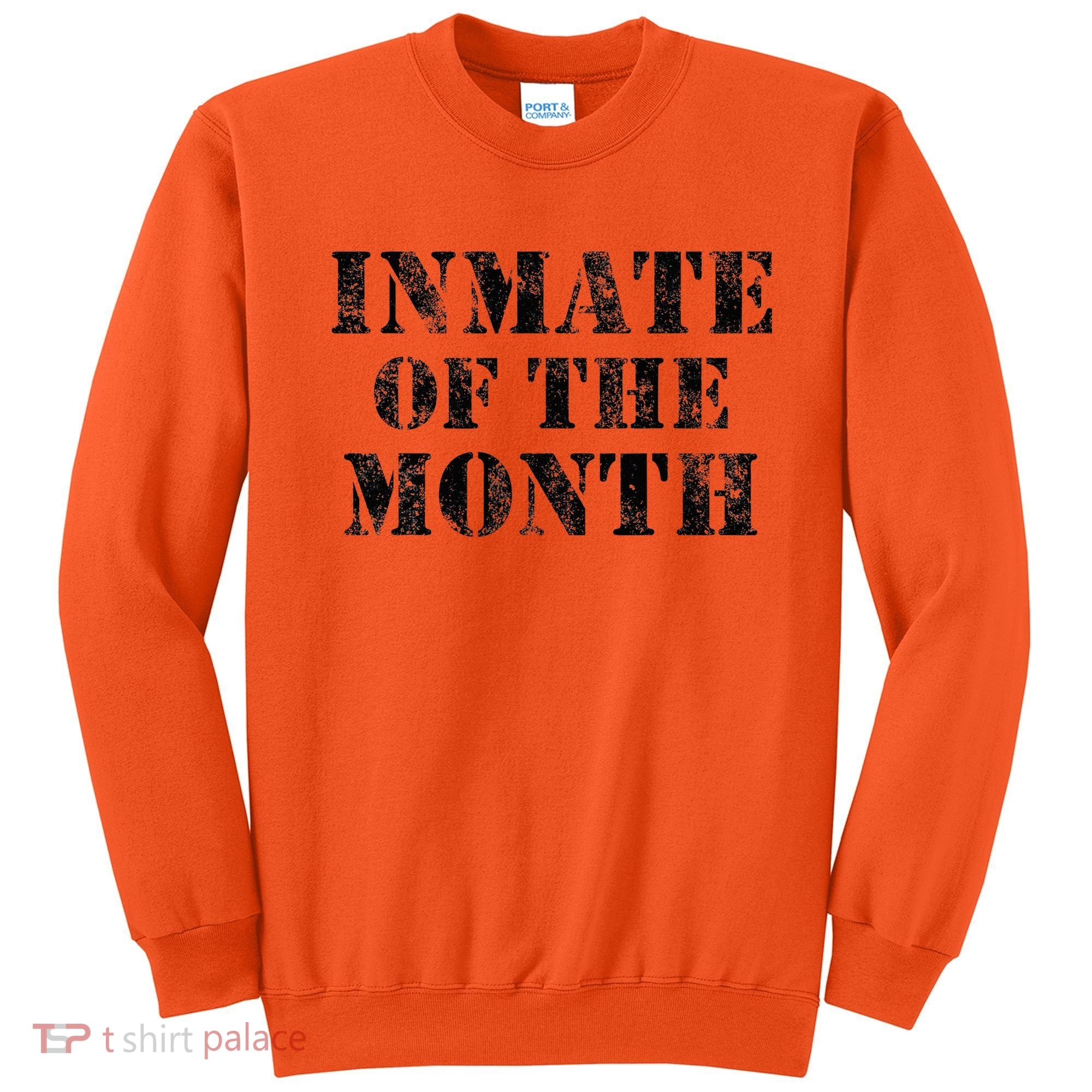 Orange Prison Jail Inmate Prisoner Funny Halloween Costume Sweatshirt