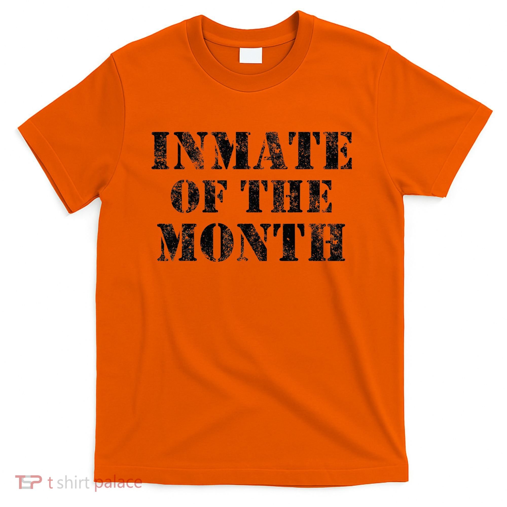 Orange Prison Jail Inmate Prisoner Funny Halloween Costume T-Shirt