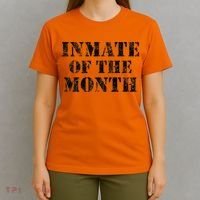 Orange Prison Jail Inmate Prisoner Funny Halloween Costume T-Shirt thumb 4