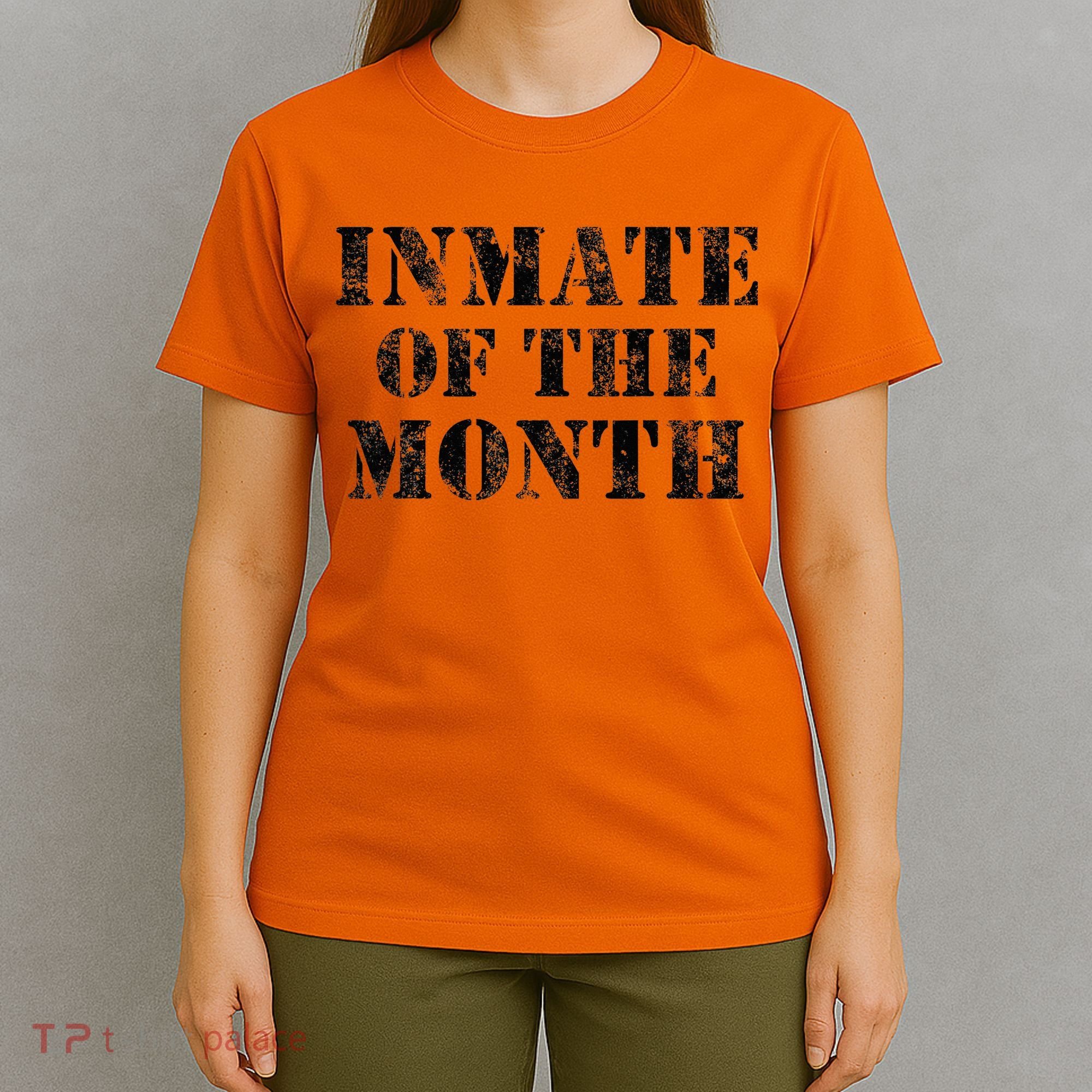 Orange Prison Jail Inmate Prisoner Funny Halloween Costume T-Shirt