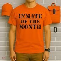 Orange Prison Jail Inmate Prisoner Funny Halloween Costume T-Shirt thumb 6