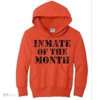 Orange Prison Jail Inmate Prisoner Funny Halloween Costume Kids Hoodie thumb 0