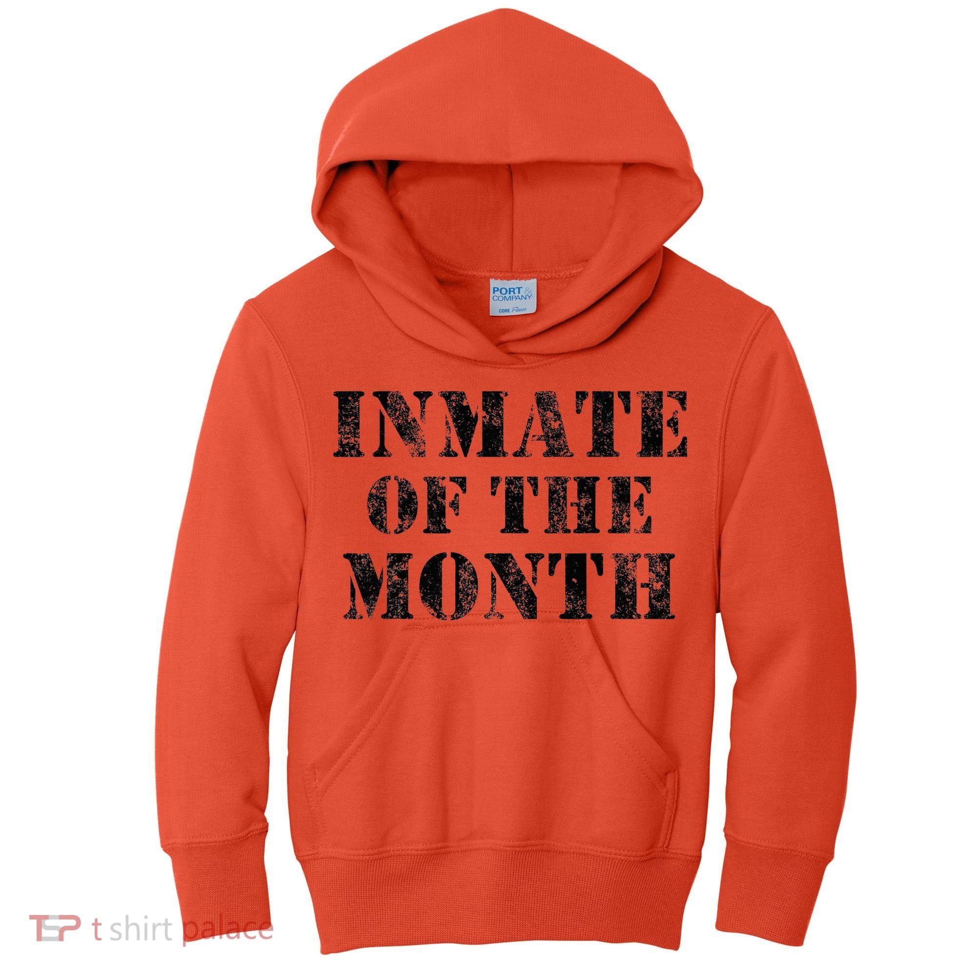 Orange Prison Jail Inmate Prisoner Funny Halloween Costume Kids Hoodie