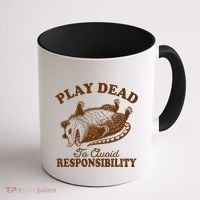 Opossum Possum Lover Play Dead To Avoid Responsibility Coffee Mug thumb 1