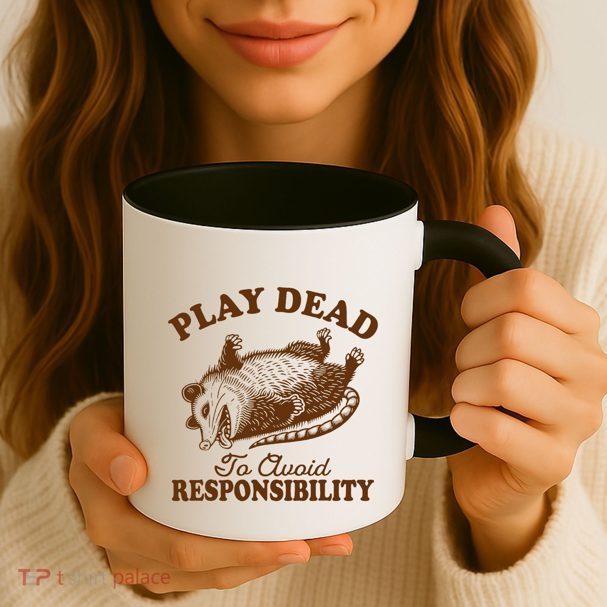 Opossum Possum Lover Play Dead To Avoid Responsibility Coffee Mug