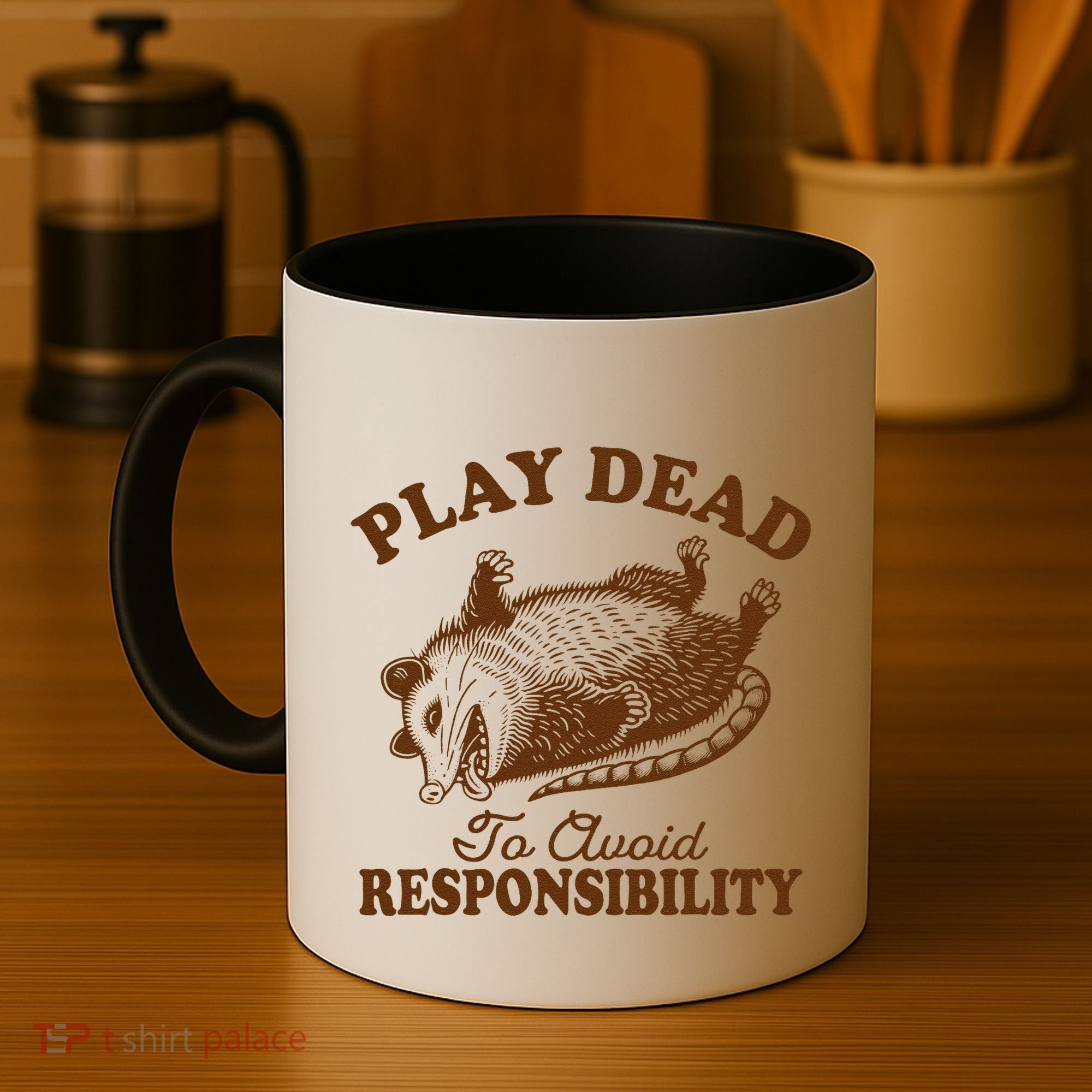 Opossum Possum Lover Play Dead To Avoid Responsibility Coffee Mug