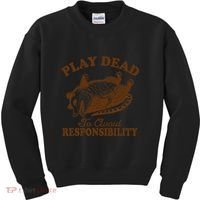 Opossum Possum Lover Play Dead To Avoid Responsibility Kids Sweatshirt thumb 0