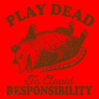 Opossum Possum Lover Play Dead To Avoid Responsibility Santa Hat thumb 1