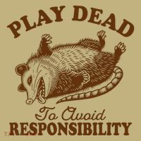 Opossum Possum Lover Play Dead To Avoid Responsibility Long Sleeve Shirt thumb 2