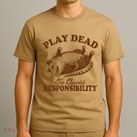 Opossum Possum Lover Play Dead To Avoid Responsibility T-Shirt thumb 3