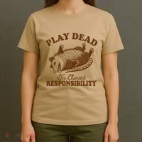 Opossum Possum Lover Play Dead To Avoid Responsibility T-Shirt thumb 4