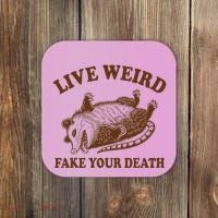 Opossum Possum Lover Live Weird Fake Your Death Coaster thumb 0