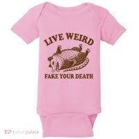 Opossum Possum Lover Live Weird Fake Your Death Baby Bodysuit thumb 0