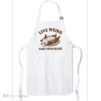 Opossum Possum Lover Live Weird Fake Your Death Apron thumb 0