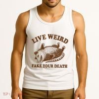 Opossum Possum Lover Live Weird Fake Your Death Tank Top thumb 3