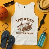 Opossum Possum Lover Live Weird Fake Your Death Tank Top thumb 4