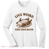 Opossum Possum Lover Live Weird Fake Your Death Women's Long Sleeve Shirt thumb 0