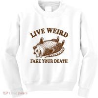 Opossum Possum Lover Live Weird Fake Your Death Kids Sweatshirt thumb 0