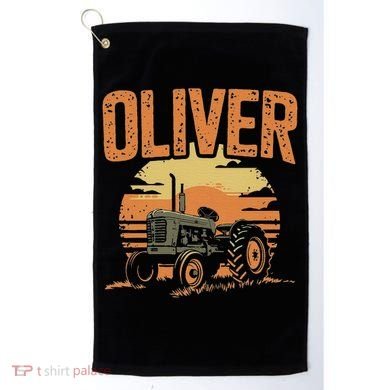 Oliver Personalized Nametag Tractor For Oliver Golf Towel
