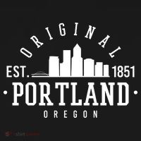 Original Portland Oregon Est 1851 Skyline Ornament thumb 1