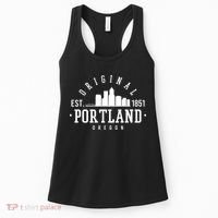 Original Portland Oregon Est 1851 Skyline Women's Tank Top thumb 0