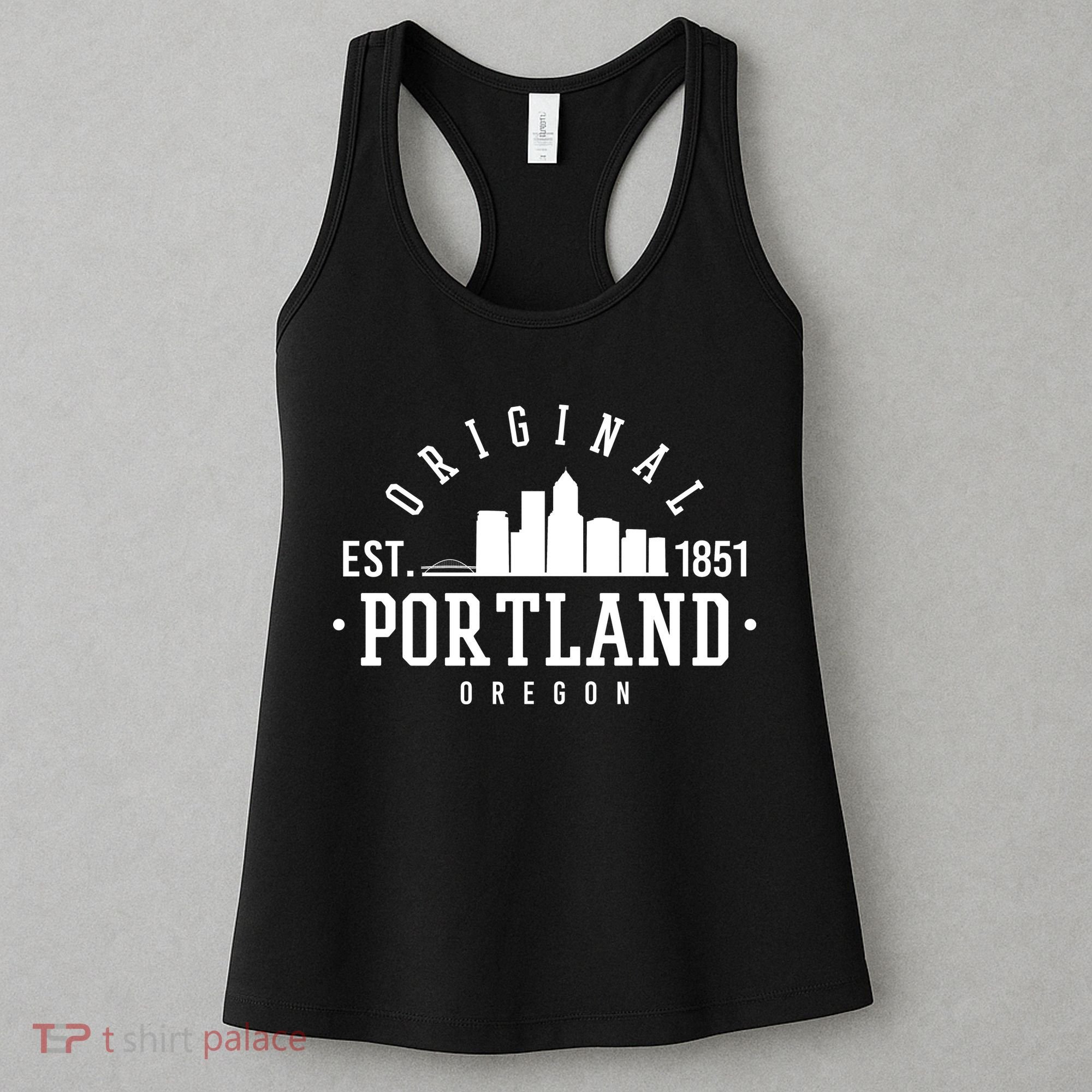 Original Portland Oregon Est 1851 Skyline Women's Tank Top