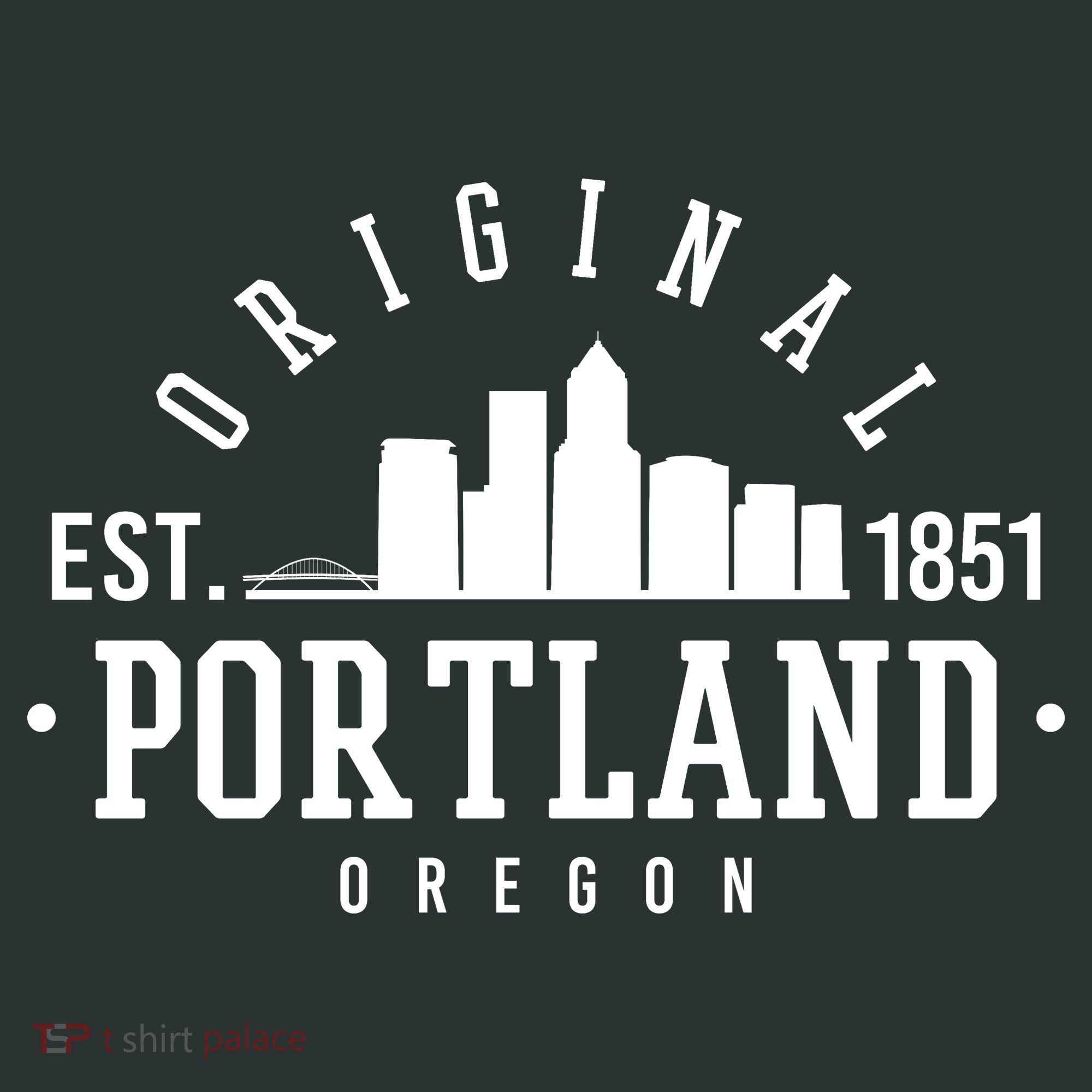 Original Portland Oregon Est 1851 Skyline Long Sleeve Shirt