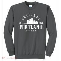 Original Portland Oregon Est 1851 Skyline Sweatshirt thumb 0