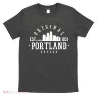 Original Portland Oregon Est 1851 Skyline T-Shirt thumb 0