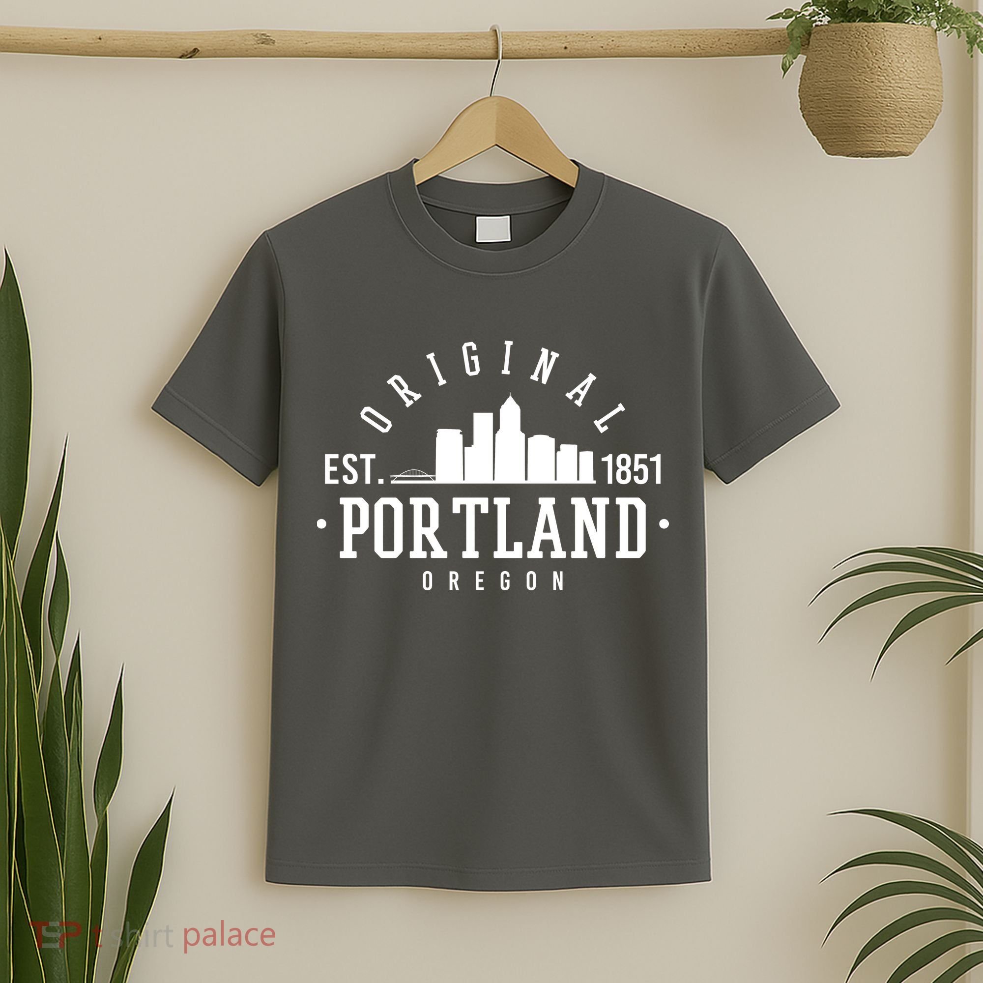 Original Portland Oregon Est 1851 Skyline T-Shirt