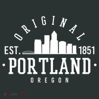 Original Portland Oregon Est 1851 Skyline Mousepad thumb 1
