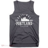 Original Portland Oregon Est 1851 Skyline Tank Top thumb 0