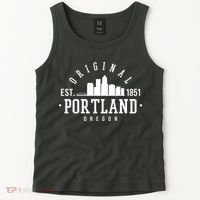 Original Portland Oregon Est 1851 Skyline Tank Top thumb 2