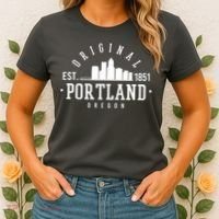 Original Portland Oregon Est 1851 Skyline Women's T-Shirt thumb 2