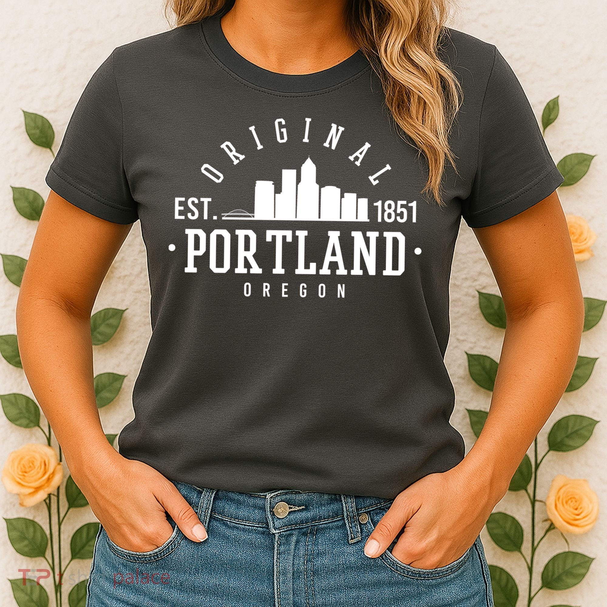 Original Portland Oregon Est 1851 Skyline Women's T-Shirt