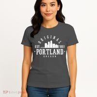 Original Portland Oregon Est 1851 Skyline Women's T-Shirt thumb 4