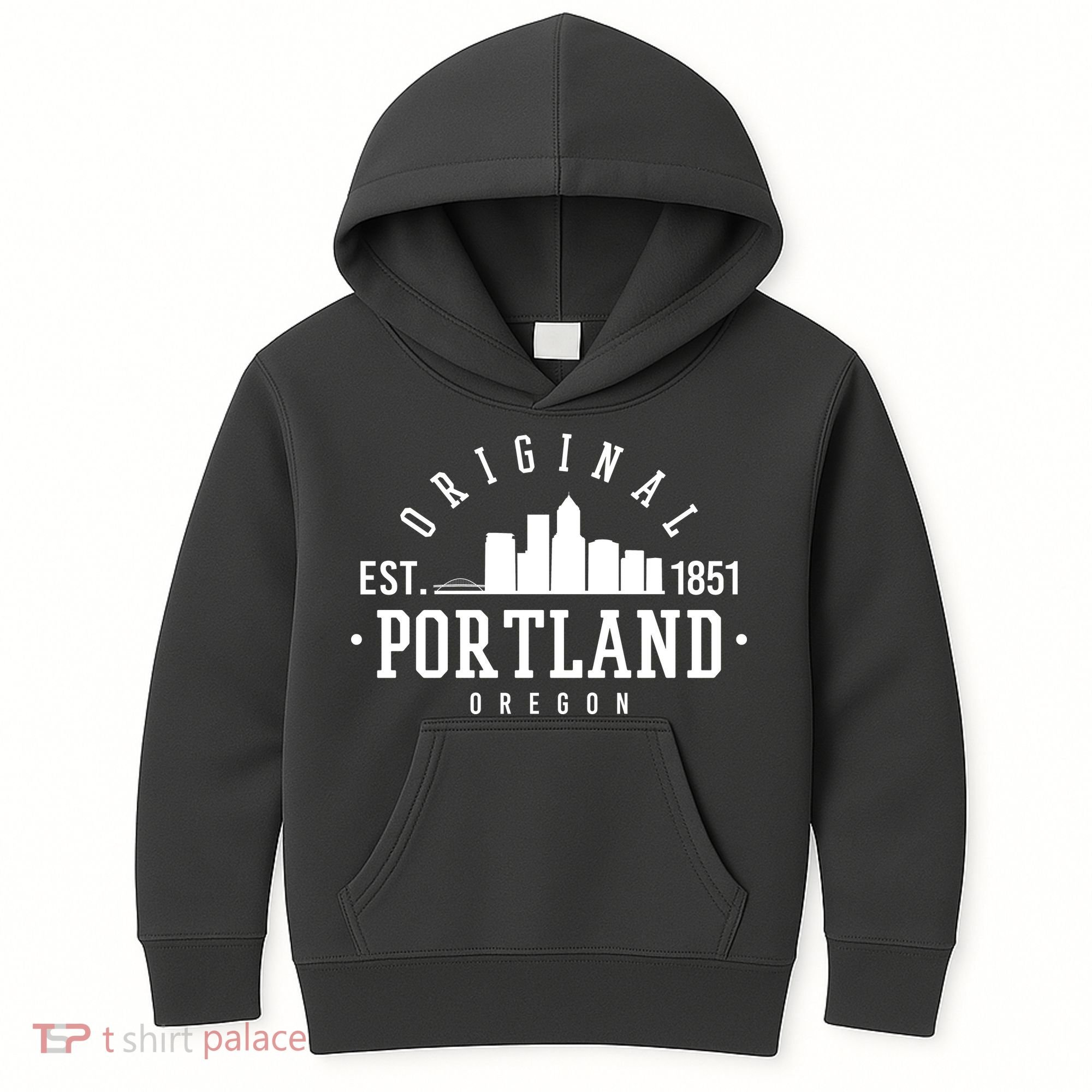 Original Portland Oregon Est 1851 Skyline Kids Hoodie