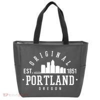 Original Portland Oregon Est 1851 Skyline Tote Bag thumb 0