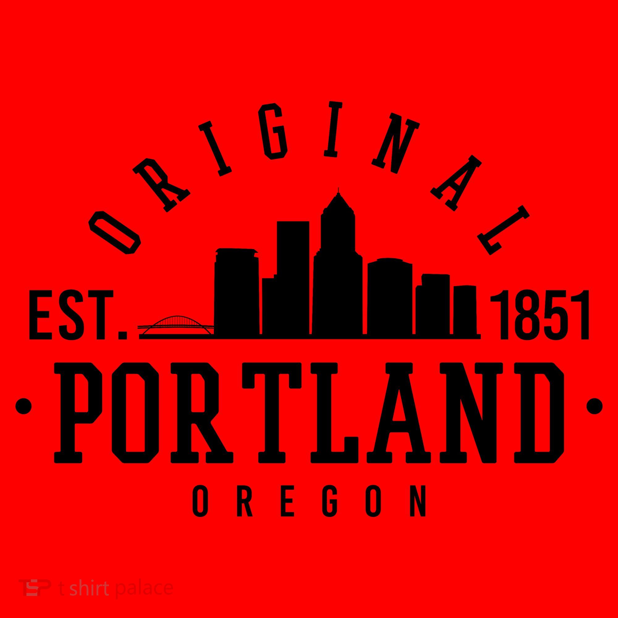 Original Portland Oregon Est 1851 Skyline Santa Hat