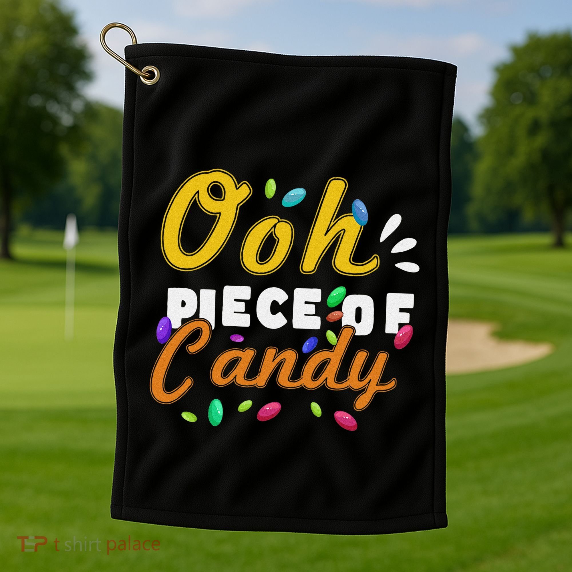 Oh Piece Of Candy Meme Funny Golf Towel
