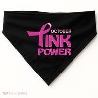 October Pink Power Breast Cancer USA-Made Doggie Bandana thumb 0