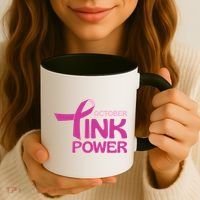 October Pink Power Breast Cancer Coffee Mug thumb 3