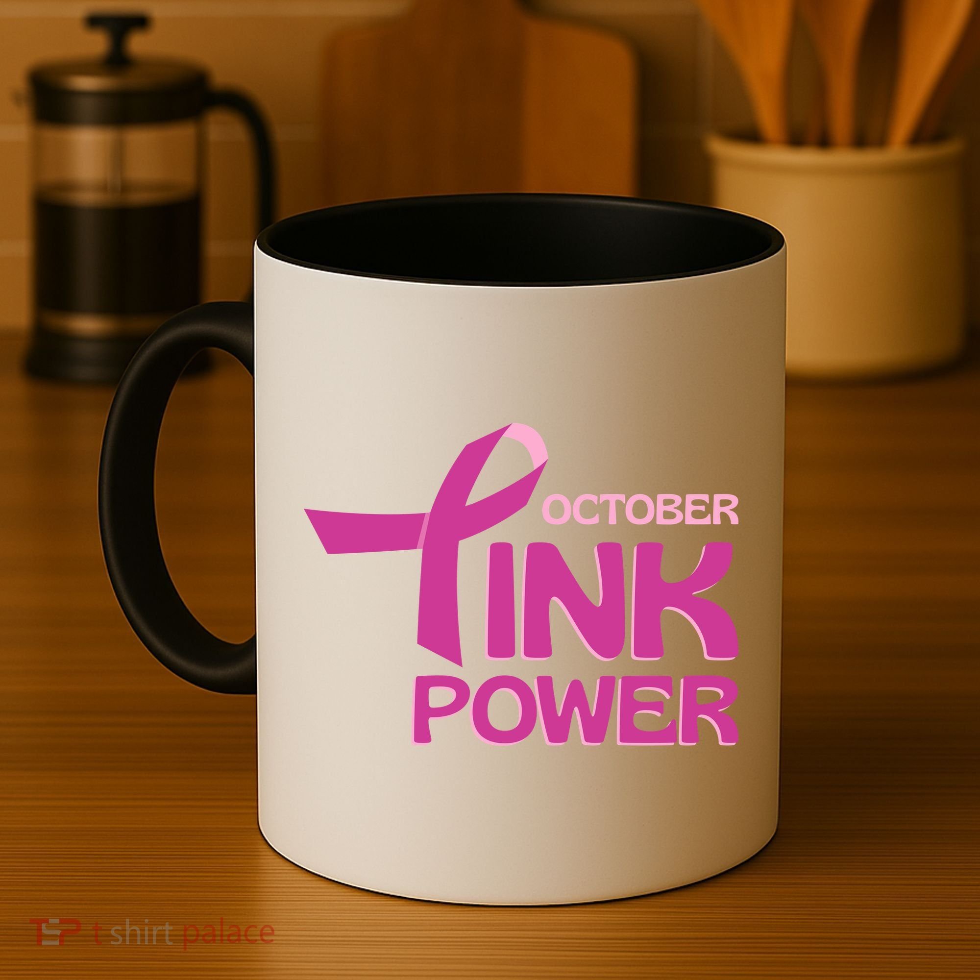 October Pink Power Breast Cancer Coffee Mug