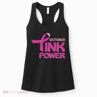 October Pink Power Breast Cancer Women's Tank Top thumb 0