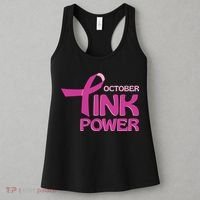 October Pink Power Breast Cancer Women's Tank Top thumb 3