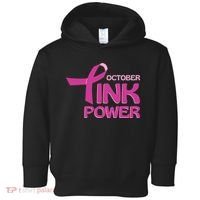 October Pink Power Breast Cancer Toddler Hoodie thumb 0