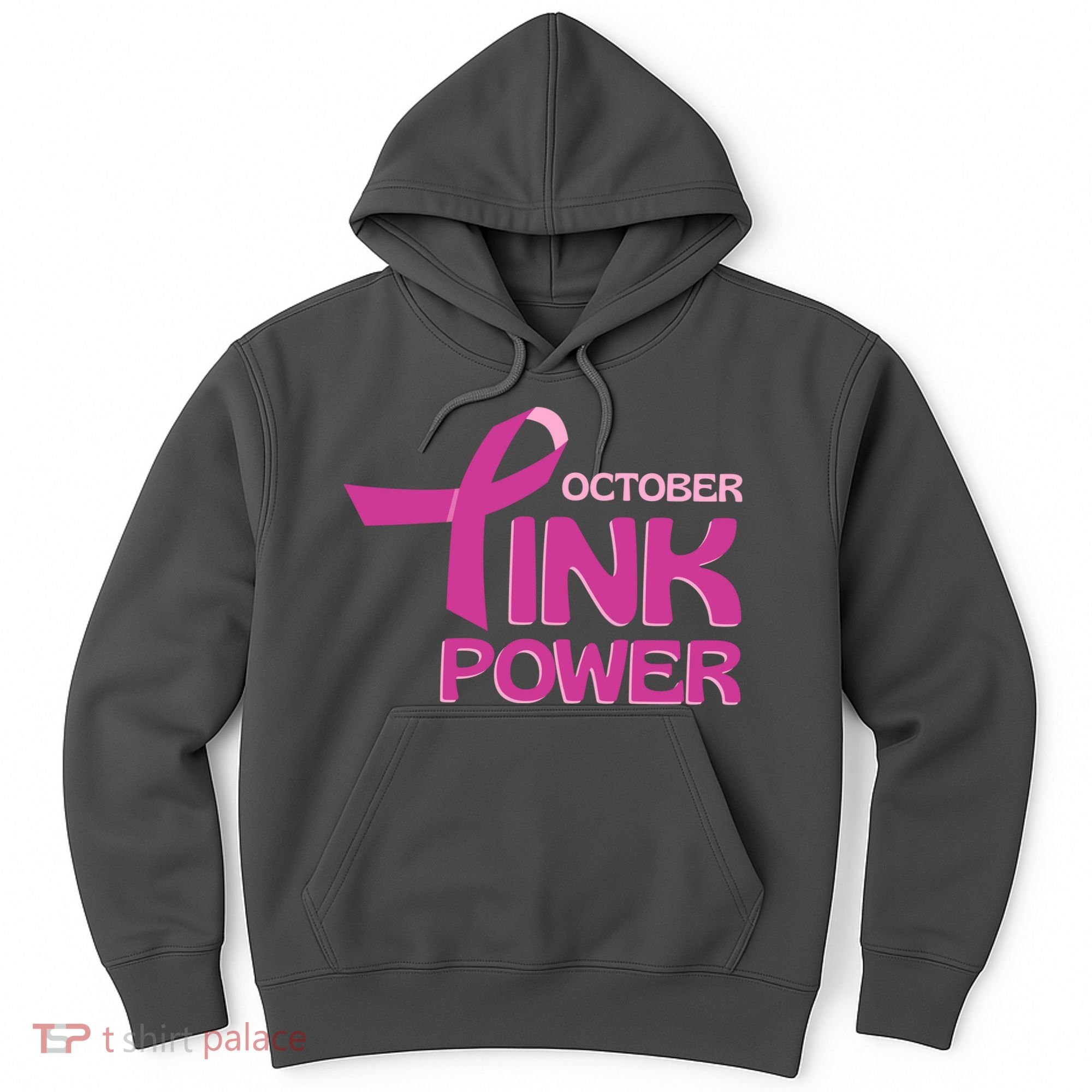 October Pink Power Breast Cancer Hoodie