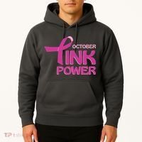October Pink Power Breast Cancer Hoodie thumb 2