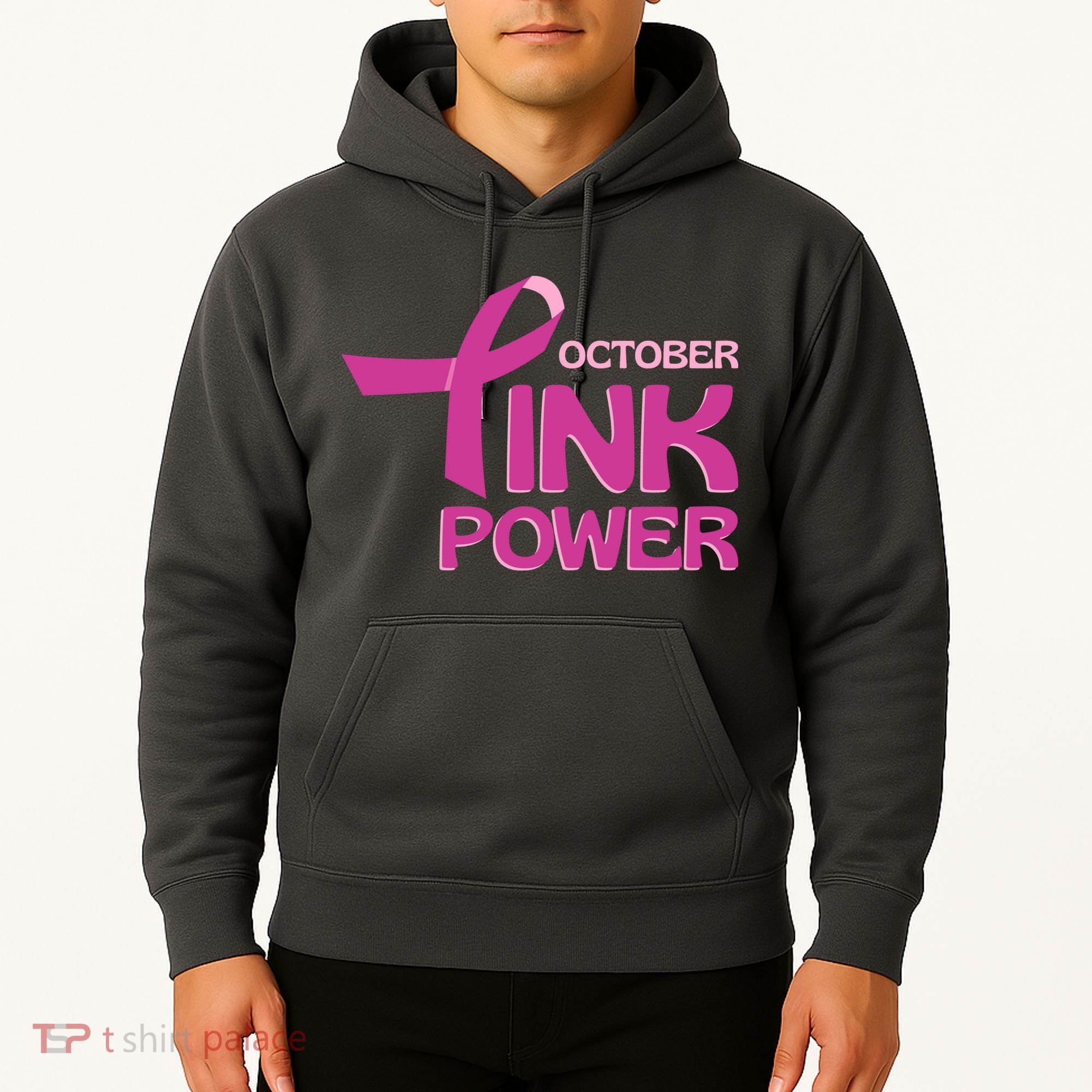 October Pink Power Breast Cancer Hoodie